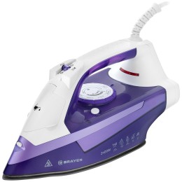 Утюг BRAYER BR4004 паровой 2400 Вт, 280 мл, 140 г/мин, керам.подошва, антикап, разбрызг, самоотчис