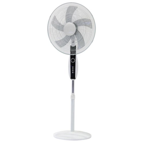 Вентилятор DUX 60-0213 напольный белый/синий 60 Вт, 5 лопастей, подставка круглая, д/у управление