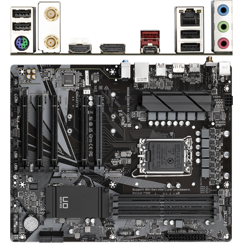 Материнская плата Gigabyte B660 DS3H AX DDR4 Soc-1700 Intel B660 4xDDR4 ATX AC`97 8ch(7.1) GbLAN RAID+HDMI+DP