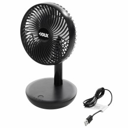 Вентилятор DUX 60-0215 USB, черный, 6 Вт настольный