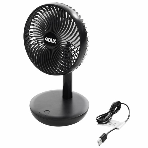 Вентилятор DUX 60-0215 USB, черный, 6 Вт настольный