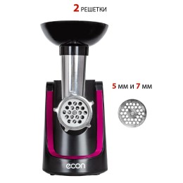 Мясорубка ECON ECO-1062MG  2000 Вт, Производительность 2,2 Кг/мин, Функция - реверс