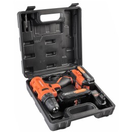 Дрель-шуруповерт аккумуляторная PATRIOT BR 189UES, Li-ion, 18В, 2,0Ач, 29Нм,(дерево / сталь)    20мм / 8мм,  кейс