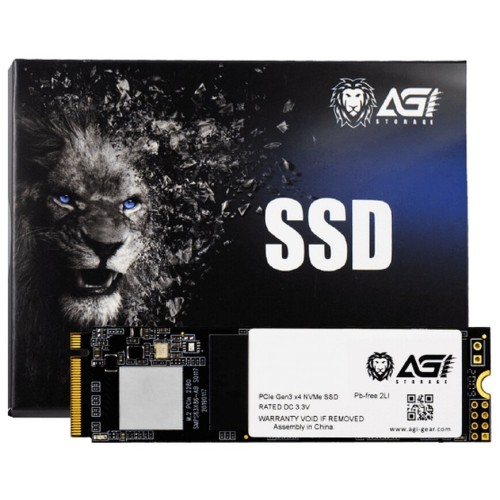 Твердотельный накопитель SSD M.2 2280 256GB AGI AI198 Client SSD PCIe Gen3x4 with NVMe, 1936/1217, IOPS 92/241K, MTBF 1.6M, 3D TLC, 100TBW, 0,36DWPD, RTL
