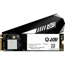 Твердотельный накопитель SSD M.2 2280 256GB AGI AI198 Client SSD PCIe Gen3x4 with NVMe, 1936/1217, IOPS 92/241K, MTBF 1.6M, 3D TLC, 100TBW, 0,36DWPD, RTL