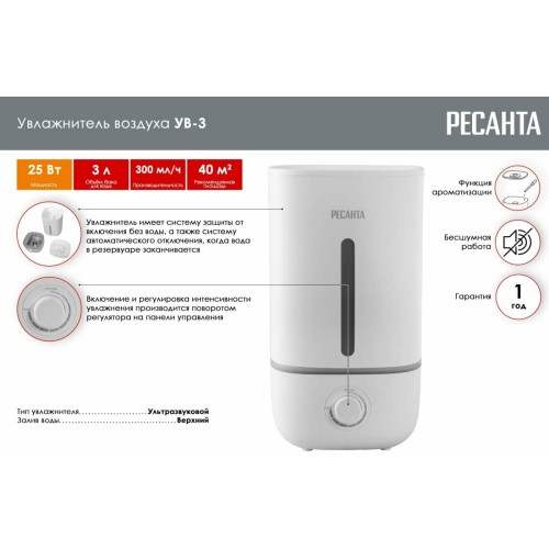 Увлажнитель воздуха РЕСАНТА УВ-3 67/7/1