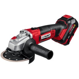 УШМ ЗУБР 18В, 1 АКБ (4Ач), в кейсе. УШМ-18-125-41