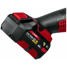 УШМ ЗУБР 18В, 1 АКБ (4Ач), в кейсе. УШМ-18-125-41