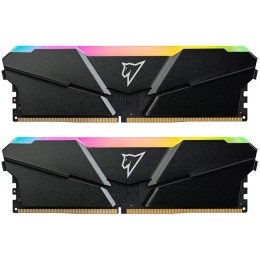 Модуль памяти DDR4 Netac Shadow RGB 16GB (2x8GB) 3200MHz CL16 1.35V / NTSRD4P32DP-16E / Gray / with radiator