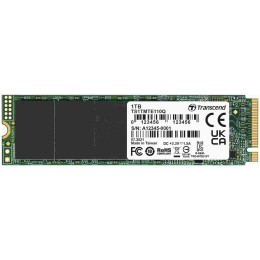 Накопитель Transcend SSD SSD110Q, 1000GB, M.2(22x80mm), NVMe, PCIe 3.0 x4, QLC, R/W 2000/1500MB/s, IOPs 170 000/250 000, TBW 300, DWPD 0.27 (3 года)