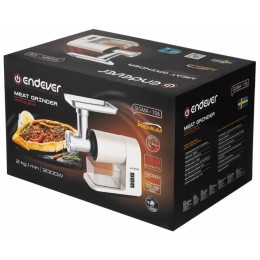 Мясорубка ENDEVER Sigma-106, 2000 Вт, 3 решетки и 3 насадки, бежевый