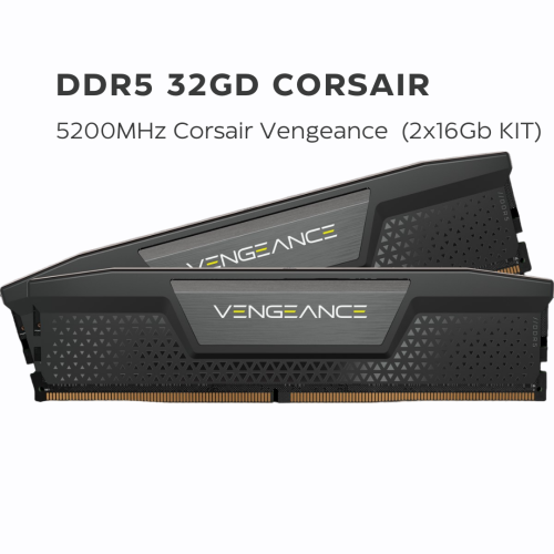 Память DDR5 2x16Gb 5200MHz Corsair CMK32GX5M2B5200C40 Vengeance RTL PC5-41600 CL40 DIMM 288-pin 1.25В