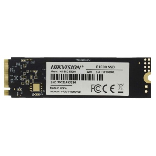 Накопитель SSD M.2 HIKVision 1.0TB E3000 Series <HS-SSD-E3000/1024G> (PCI-E 3.0 x4, up to 3520/2900MBs, 3D NAND, 448TBW, NVMe, 22x80mm)