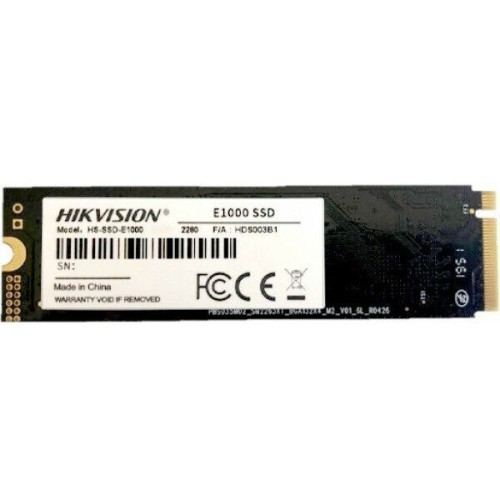 Накопитель SSD M.2 HIKVision 1.0TB E3000 Series <HS-SSD-E3000/1024G> (PCI-E 3.0 x4, up to 3520/2900MBs, 3D NAND, 448TBW, NVMe, 22x80mm)
