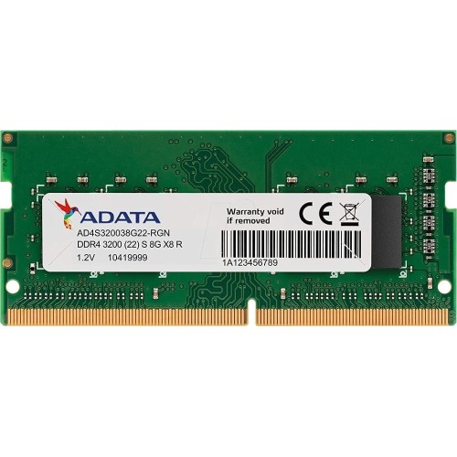 Память DDR4 8Gb 3200MHz A-Data AD4S32008G22-SGN RTL PC4-25600 CL22 SO-DIMM 260-pin 1.2В single rank