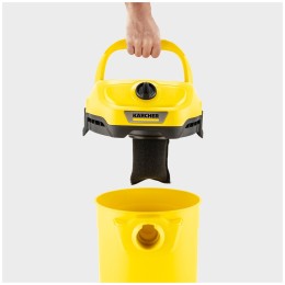 Строительный пылесос Karcher WD 2 Plus V-12/4/18 1000Вт (уборка: сухая/сбор воды) желтый