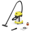 Строительный пылесос Karcher WD 3 S V-17/4/20 1000Вт (уборка: сухая/сбор воды) желтый