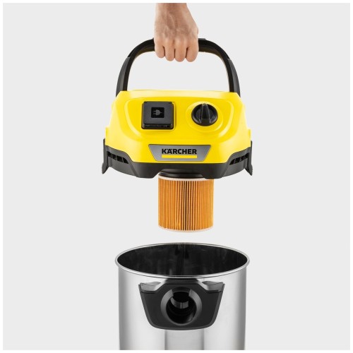 Строительный пылесос Karcher WD 3 P S V-17/4/20 1000Вт (уборка: сухая/сбор воды) желтый