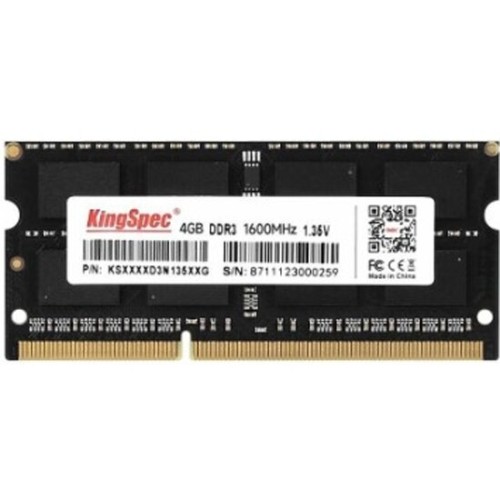 Память DDR3 4Gb 1600MHz Kingspec KS1600D3N13504G RTL PC3-12800 CL11 SO-DIMM 204-pin 1.35В