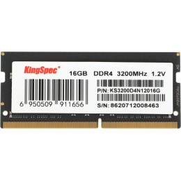 Память DDR4 16Gb 3200MHz Kingspec KS3200D4N12016G RTL SO-DIMM 204-pin 1.35В