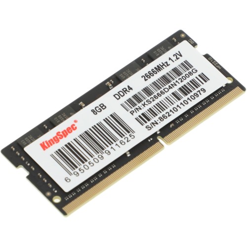 Память Kingspec 8Gb DDR4 2666MHz SO-DIMM KS2666D4N12008G RTL 204-pin 1.35В