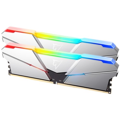 Модуль памяти DDR 5 DIMM 32Gb (16Gbx2), 4800Mhz, Netac NTSRD5P48DP-32S, RGB, CL40, Silver