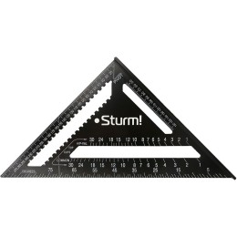 Угольник Sturm! 2020-07-300 300мм, алюминиевый сплав, чёрная оксидация, белая шкала