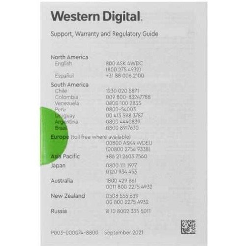 Накопитель SSD WD 240Gb GREEN SATA-III 2,5”/7мм WDS240G3G0A (аналог WDS240G2G0A)