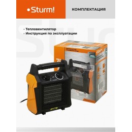 Тепловентилятор Sturm! FH2034CQ 2000Вт черный/оранжевый