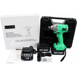 Гайковерт Zitrek Crusher 20-Li аккум. патрон:квад.1/2" (кейс в комплекте) (063-4077)
