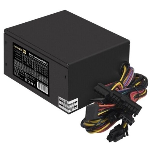 Блок питания 400W ExeGate 400PPX (ATX, APFC, КПД 80% (80 PLUS), 14cm fan, 24pin, (4+4)pin, PCIe, 5xSATA, 4xIDE, FDD, black, RTL)