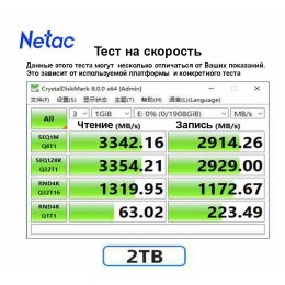 Накопитель SSD M.2 Netac 2.0Tb NV3000 Series <NT01NV3000-2T0-E4X> Retail (PCI-E 3.0 x4, up to 3100/2100MBs, 3D NAND, 1200TBW, NVMe 1.3, 22х80mm, heatsink)