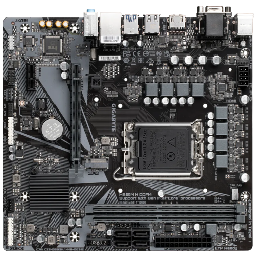 Материнская плата Gigabyte H610M H DDR4 Soc-1700 Intel H610 2xDDR4 mATX AC`97 8ch(7.1) GbLAN+VGA+HDMI
