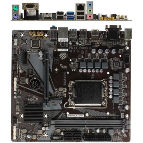 Материнская плата Gigabyte H610M H DDR4 Soc-1700 Intel H610 2xDDR4 mATX AC`97 8ch(7.1) GbLAN+VGA+HDMI