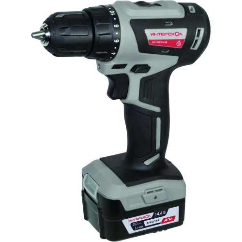 Дрель-шуруповерт ДА-10/14,4В МиниМАКС бесщеточная аккумуляторная Li-ion (кейс, 2 аккум. 2Ач, ЗУ) INTERSKOL