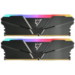 Модуль памяти DDR 4 DIMM 32Gb (16Gbx2) PC25600, 3200Mhz, Netac Shadow NTSRD4P32DP-32E, RGB, CL16 Grey, 1.35V, с радиатором