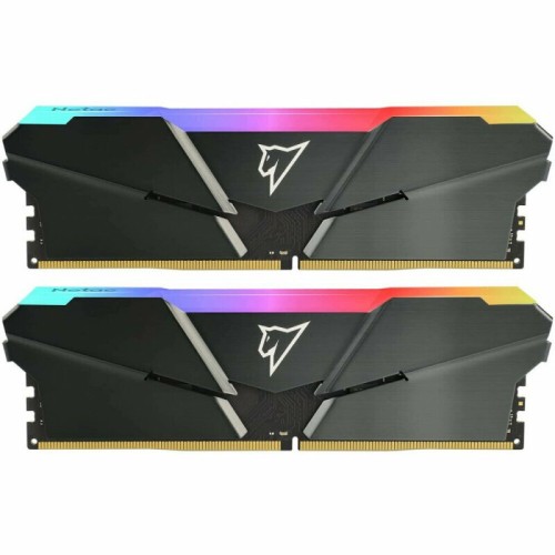Модуль памяти DDR 4 DIMM 32Gb (16Gbx2) PC25600, 3200Mhz, Netac Shadow NTSRD4P32DP-32E, RGB, CL16 Grey, 1.35V, с радиатором