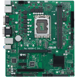 Материнская плата ASUS PRO H610M-C D4-CSM, LGA1700, B610, 2*DDR4, DP, D-Sub, HDMIx1, SATA3 + RAID, Audio, Gb LAN, USB 3.2*6, USB 2.0*6, COM port, mATX; 90MB1A30-M0EAYC