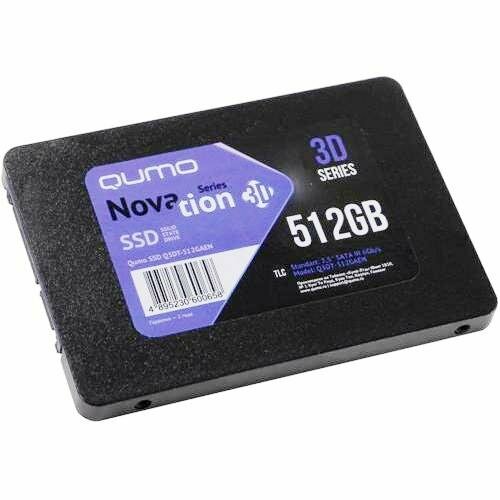 Накопитель SSD 512GB PCIe Gen3x4 NVMe 1.3 M2 2280 QUMO Novation TLC 3D (Q3DT-512GSMSY-NM2) R/W 2100/1650 MB/s (SM2263XT) 4K-64 r/w 175/240К IOPS