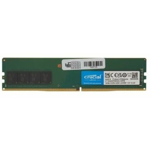 Память Crucial 16GB DDR4 3200MHz UDIMM  (PC4-25600) CL19 SRx8 1.2V (Retail)
