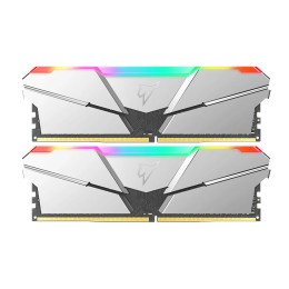 Модуль памяти DDR4 Netac Shadow RGB 16GB (2x8GB) 3200MHz CL16 1.35V / NTSRD4P32DP-16SC / Silver / with radiator