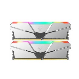 Модуль памяти DDR4 Netac Shadow RGB 16GB (2x8GB) 3600MHz CL18 1.35V / NTSRD4P36DP-16SC / Silver / with radiator