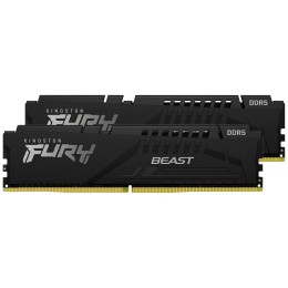 Модуль памяти DDR 5 DIMM 16Gb PC41600, 5200Mhz, Kingston FURY Beast Black CL40 (Kit of 2) (KF552C40BBK2-16) (retail)