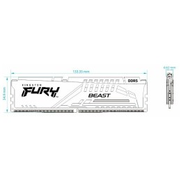 Модуль памяти DDR 5 DIMM 16Gb PC41600, 5200Mhz, Kingston FURY Beast Black CL40 (Kit of 2) (KF552C40BBK2-16) (retail)