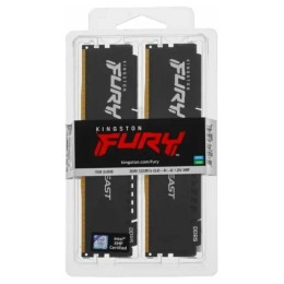 Модуль памяти DDR 5 DIMM 16Gb PC41600, 5200Mhz, Kingston FURY Beast Black CL40 (Kit of 2) (KF552C40BBK2-16) (retail)