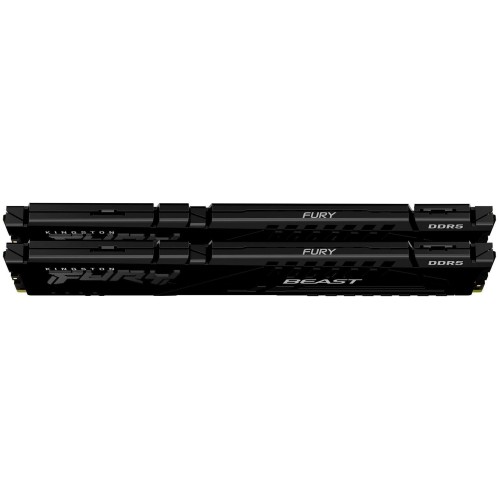 Модуль памяти DDR 5 DIMM 16Gb PC41600, 5200Mhz, Kingston FURY Beast Black CL40 (Kit of 2) (KF552C40BBK2-16) (retail)