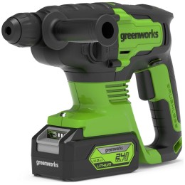 Перфоратор аккумуляторный бесщеточный GreenWorks GD24SDS2K4,  2 ДЖ, 24V, c 1хАКБ 4 Ач и ЗУ в сумке (3803007UB)