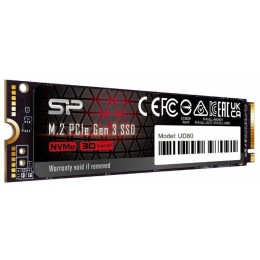 Накопитель SSD M.2 Silicon Power 1.0TB UD80 <SP01KGBP34UD8005> (PCI-E 3.0 х4, up to 3400/3000MBs, 3D TLC, NVMe 1.3, 600TBW, 22х80mm)