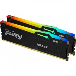 Модуль памяти Kingston 64GB 5200MT/s DDR5 CL40 DIMM (Kit of 2) FURY Beast RGB