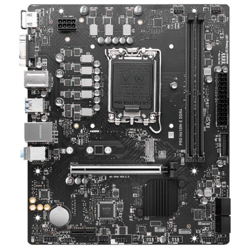 Материнская плата MSI PRO H610M-E DDR4 S1700, 2DDR4,1PCI-Ex16,1PCI-Ex1,1M.2,4SATA3.0,4USB3.2Gen1,8USB 2.0 mATX